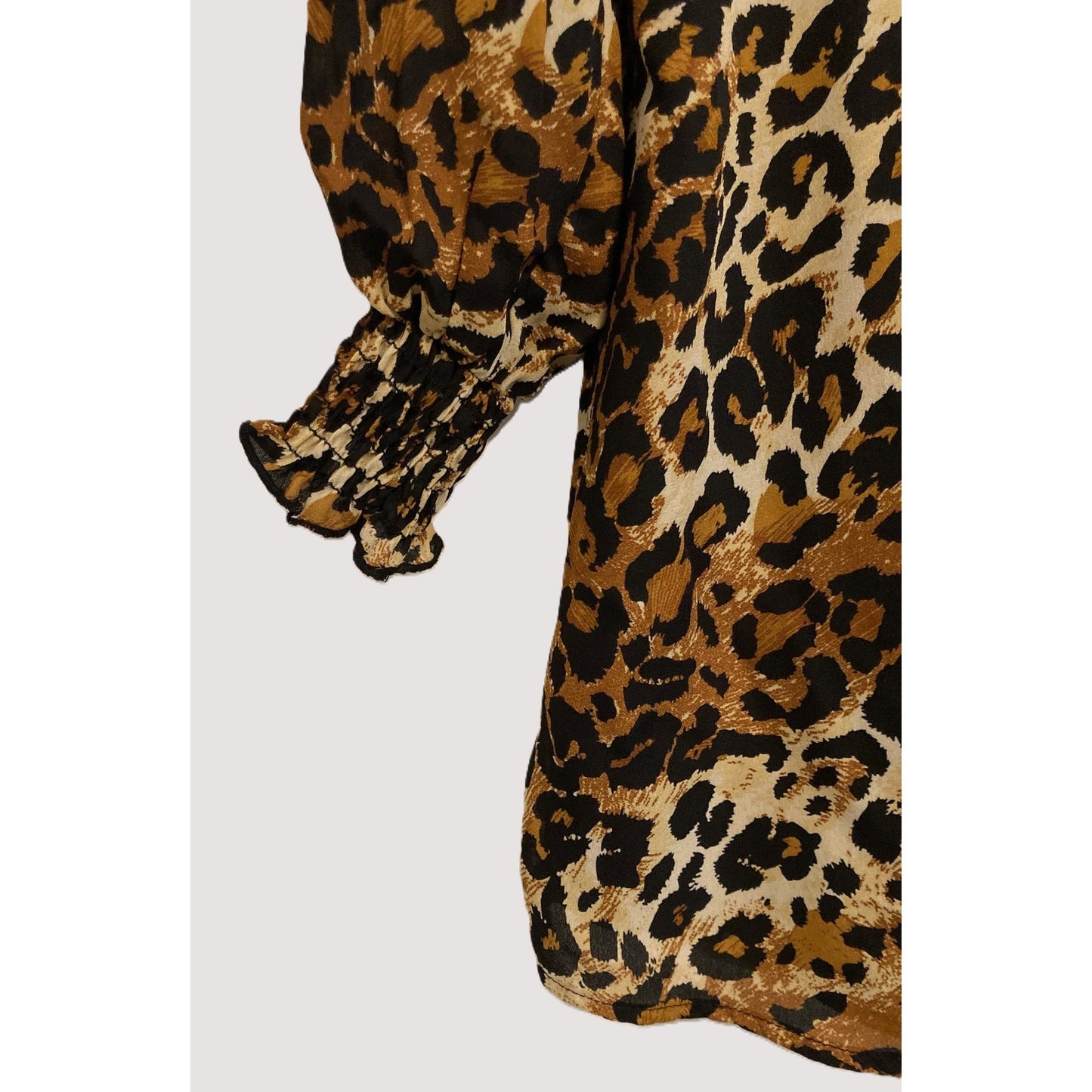 Kenedik Animal Print Square Neck Crisscross V-Back Mini Dress Sz Small Multi NWT