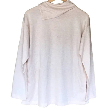 Max Studio Women's Split Neck Pullover XL/Extra Large Blush Pink NEW Long Sleeve