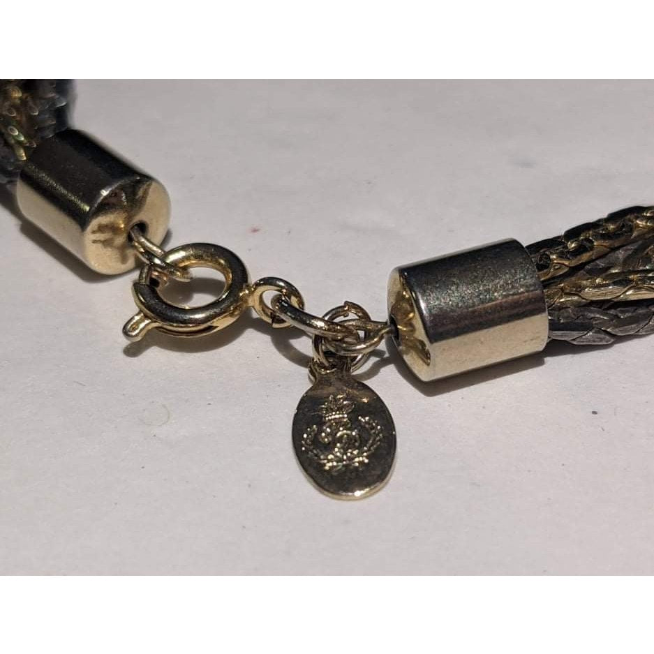 Premier Designs Vintage Necklace Bracelet Set braided 24"