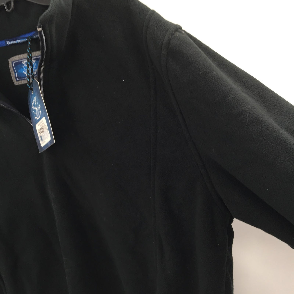 Vintage 1946 Partial Zip Fleece Knit Pullover Sweater Long Sleeve Black X-Large