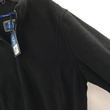 Vintage 1946 Partial Zip Fleece Knit Pullover Sweater Long Sleeve Black X-Large