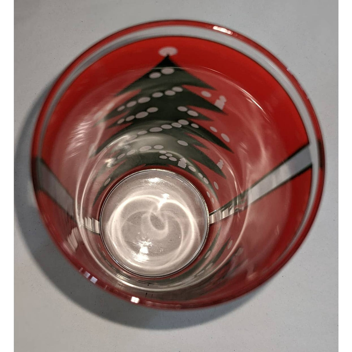 Waechtersbach Christmas Tree 10oz Glassware Tumbler Red Green White Clear