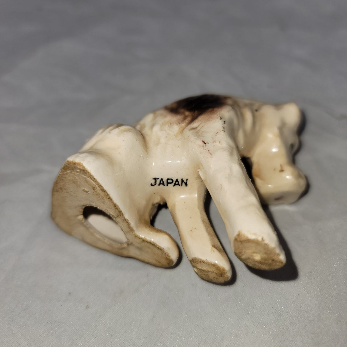 Japan Terrier dog figurine vintage defect on paw