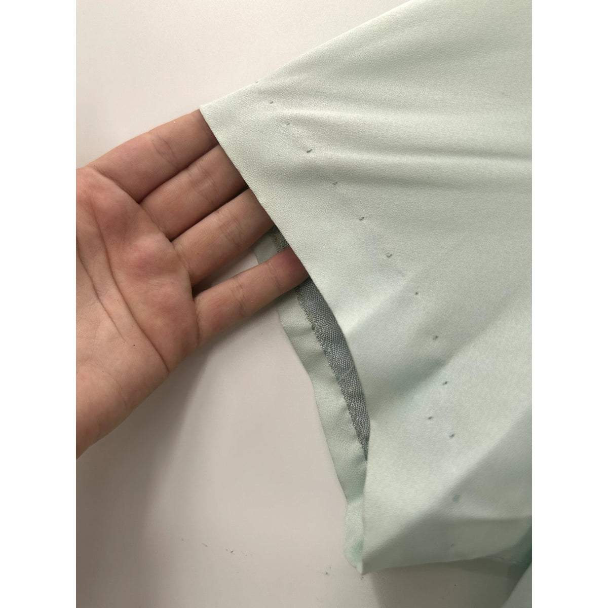 Vintage Sheer Jodel Side Zip Blue Short Sleeve Cropped Round Neck Top