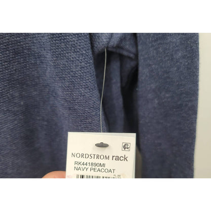 Susina Long Sleeve Shirt Top Destroyed Hem Edges XL/Extra Large Navy Blue NWT
