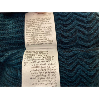 Style&co. Boxy Rib Knit Pullover Crew Sweater Top Size Large Dark Teal Blue NWT