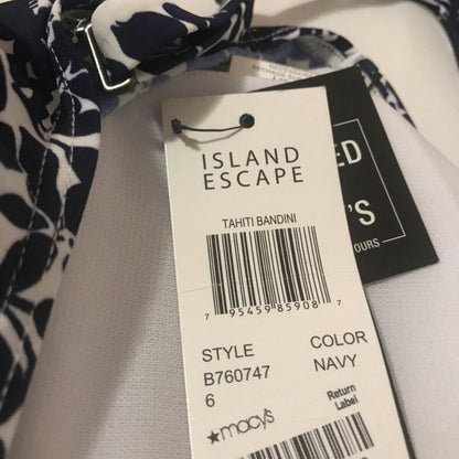Bliss Floral Adjustable Strap Tankini Top Swimwear Size 6