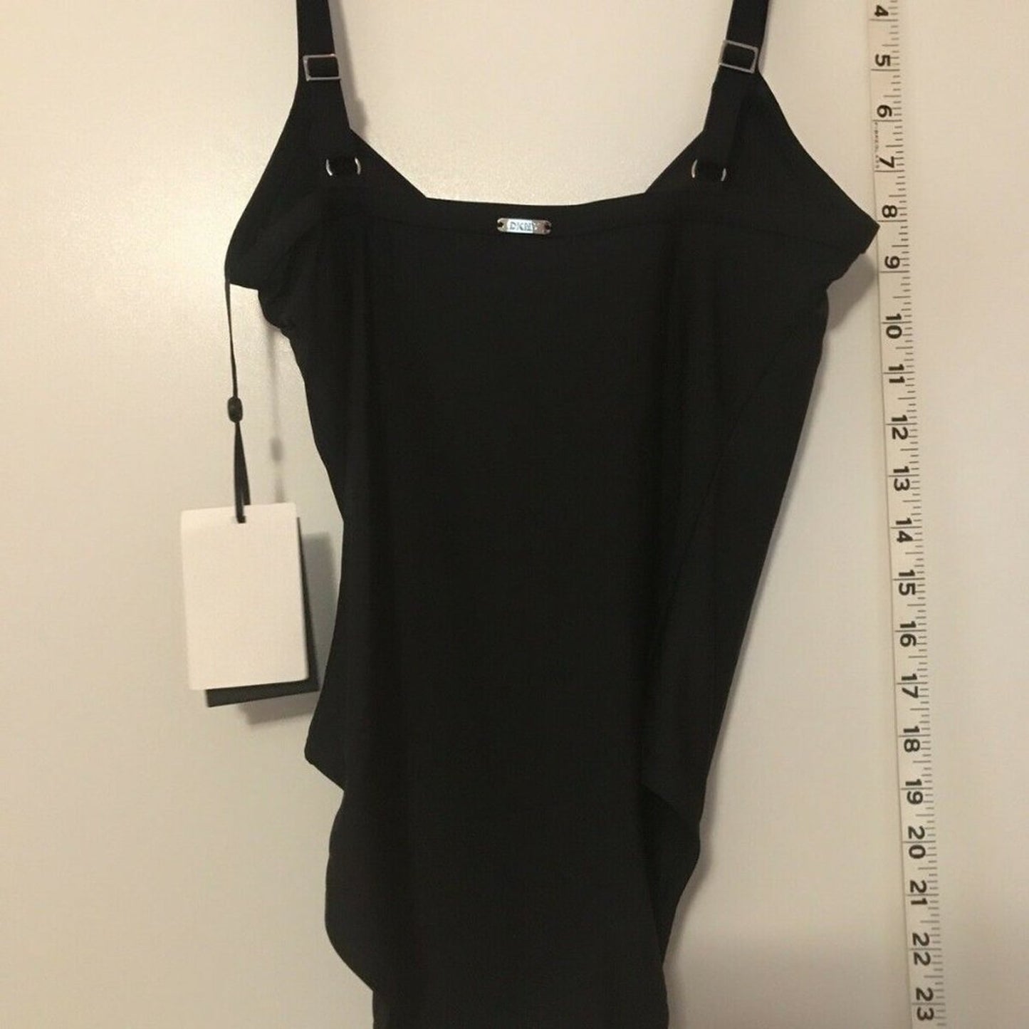 DKNY Rhinestone Logo Adjustable Straps One Size 4
