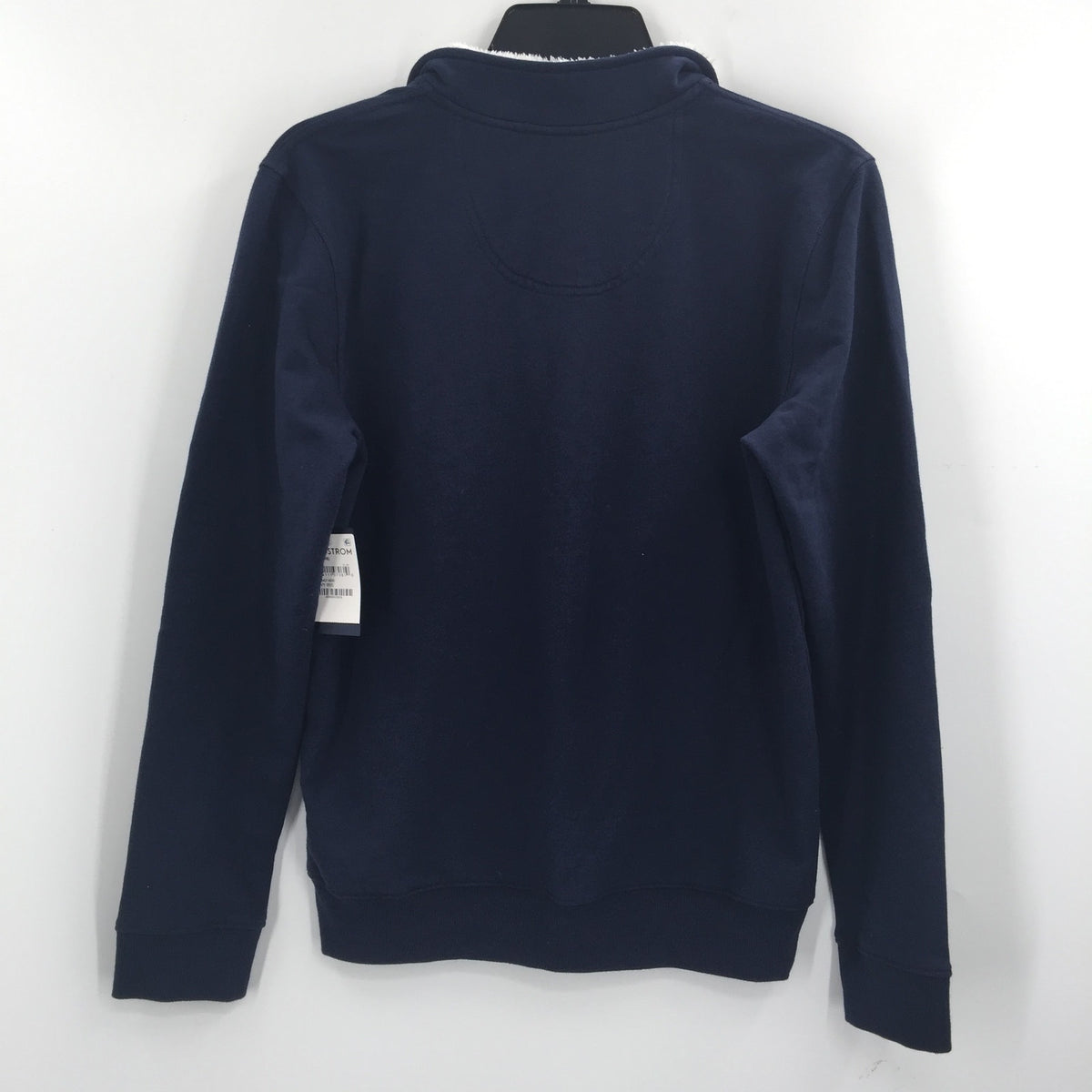 1901 Kids Pop Collar Quarter-Zip Pullover Sweatshirt Long Sleeve Navy X-Large