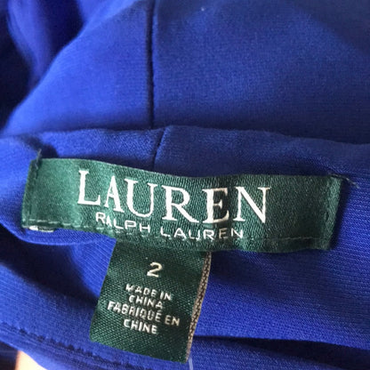 Ralph Lauren Blue Chiffon Removable Cape Jersey Shift Dress Lightweight cocktail