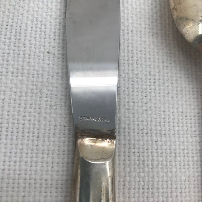 Oneida Stainless Flatware WHITTIER Spoon, Fork, Dinner Knives Set