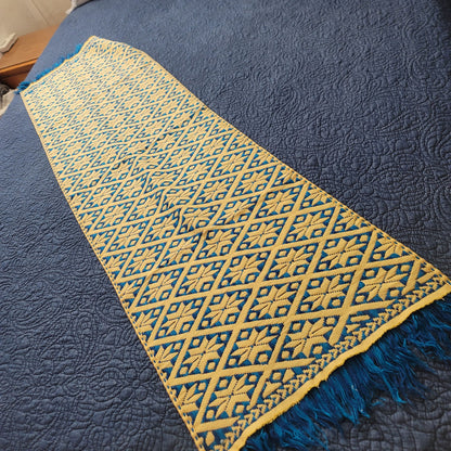 Handmade OAXACAN Table Bed Console Dresser Runner Embroidery Geometric Linens