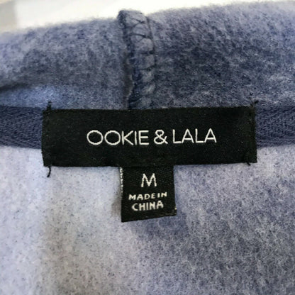 Ookie & LaLa Long Sleeve Pullover Hoodie Navy/White Tie Dye Size Medium NWT