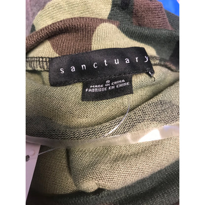 Sanctuary Crew Neck Sweatshirt Camouflage Small Lightweight