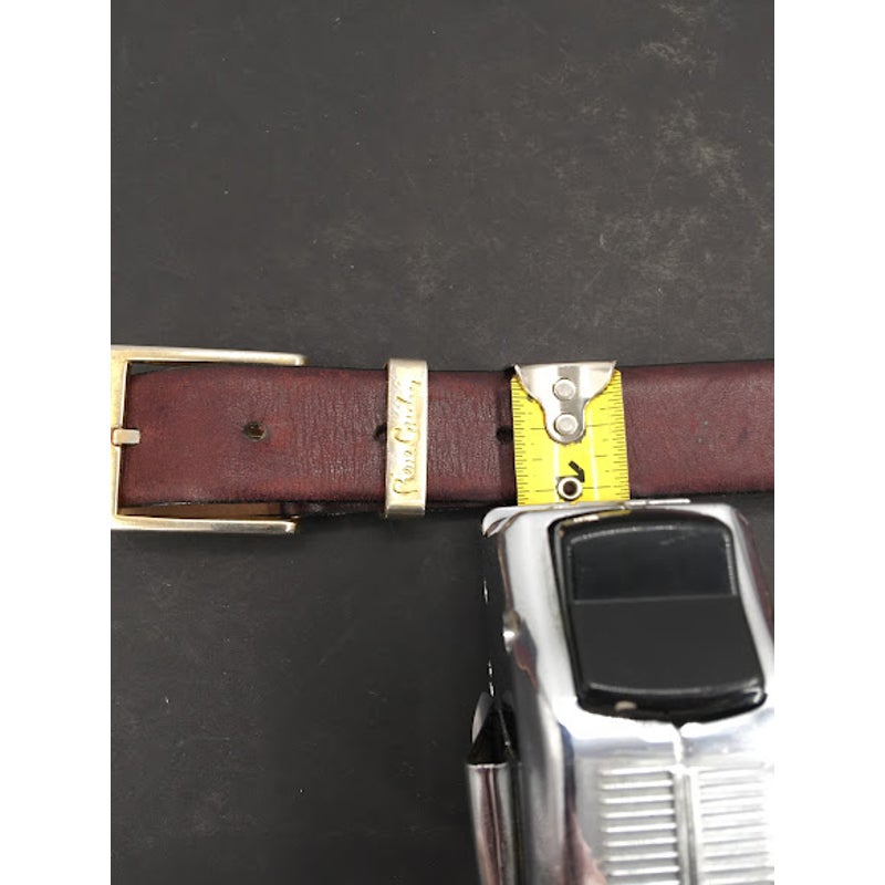 Pierre Cardin Brown Leather Pants dress Belt mens medium 1" Wide Mens
