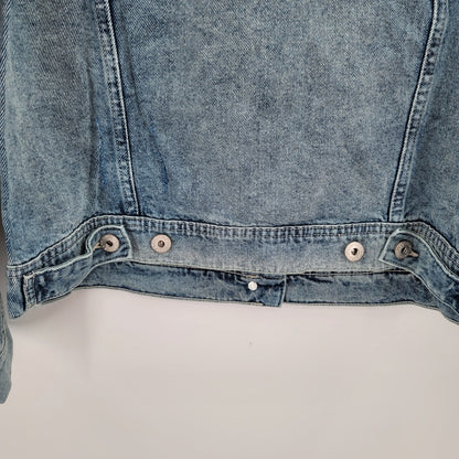 Style & Co NEW Duchess distressed Denim Jean Jacket Medium