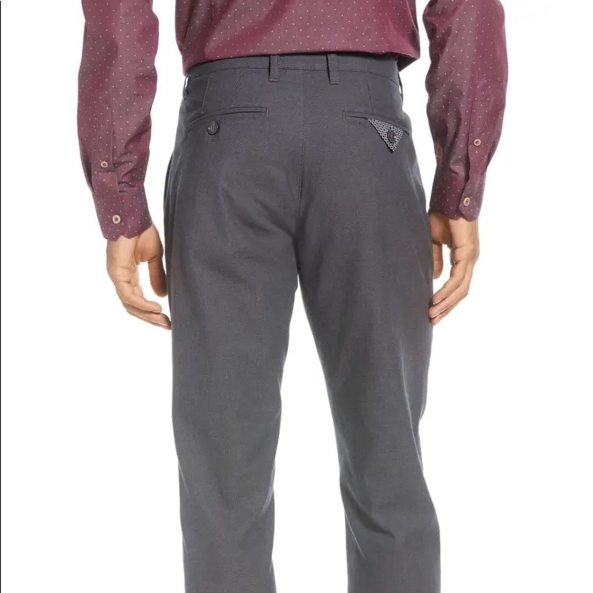 Ted Baker Slim Fit Classic Grey Dress Pants 40R 32" Inseam 40" Waist