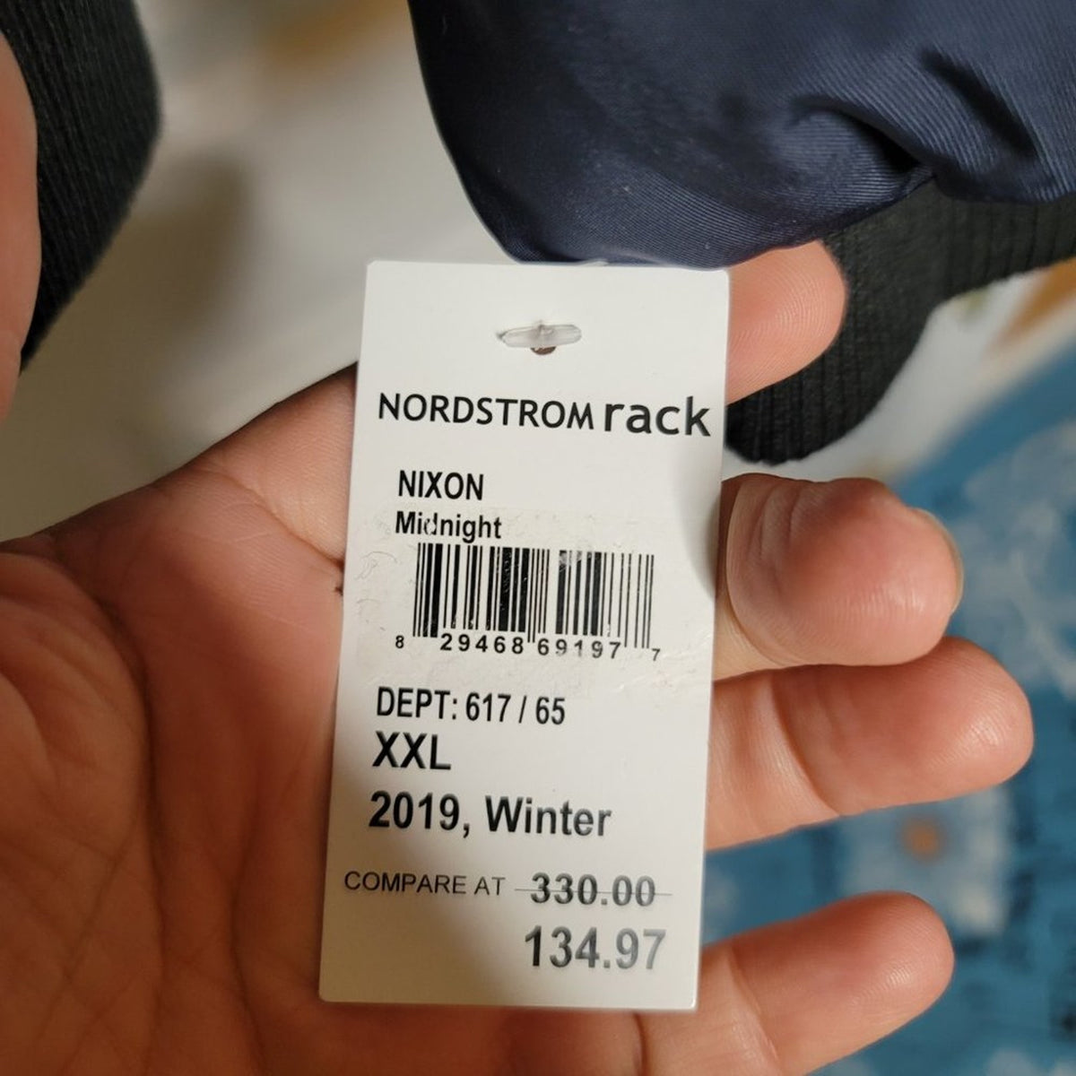 Noize Nixon Faux Fur Trim Bomber Jacket Front Zip Long Sleeves Blue XX-Large NWT