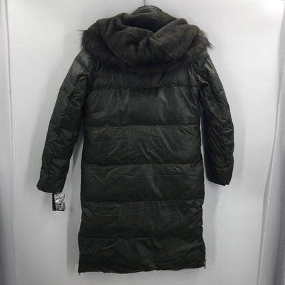 Ralph Lauren Women's Gramercy Green Hooded Puffer Coat Long Sleeves X-Small NWT