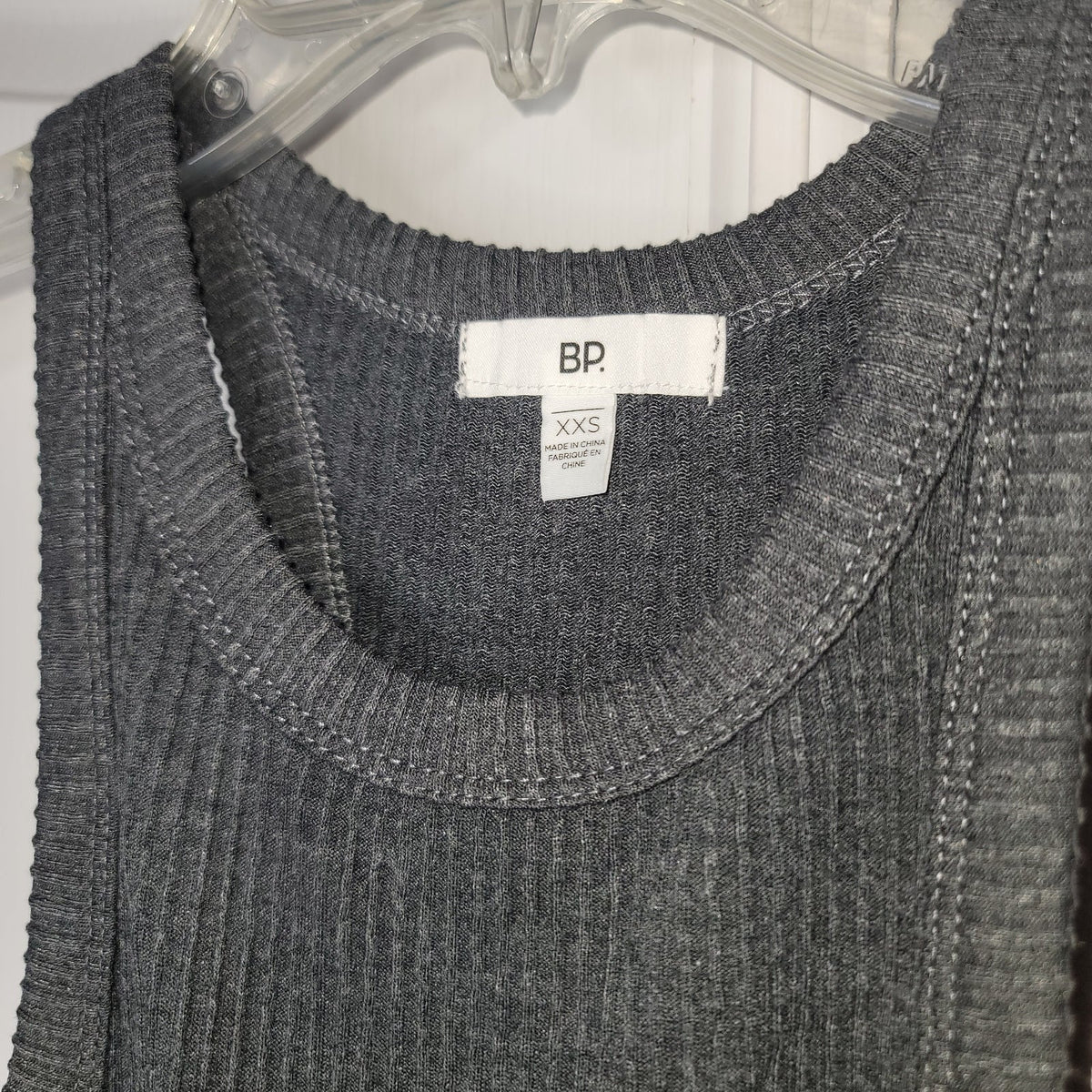 BP Sleeveless Ribbed Knit A-Line Mini Dress Grey Charcoal Heather Size XX-Small