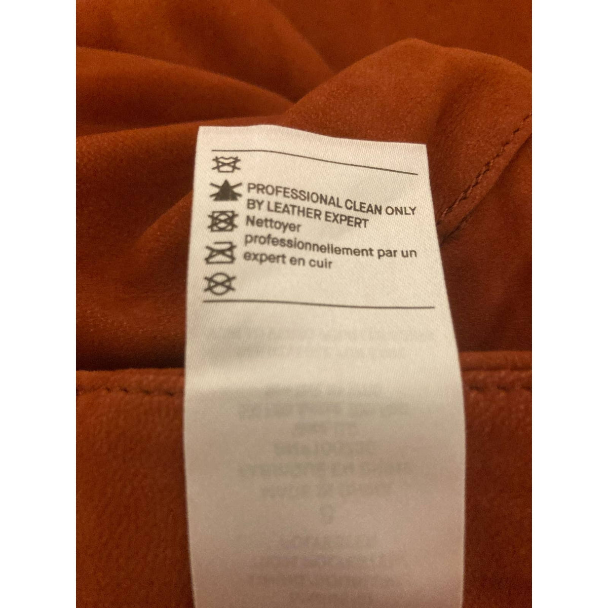 Vince Women's Wide Leg Cropped Lamb Leather Pants Size 8 Dark Brick Rust NWT