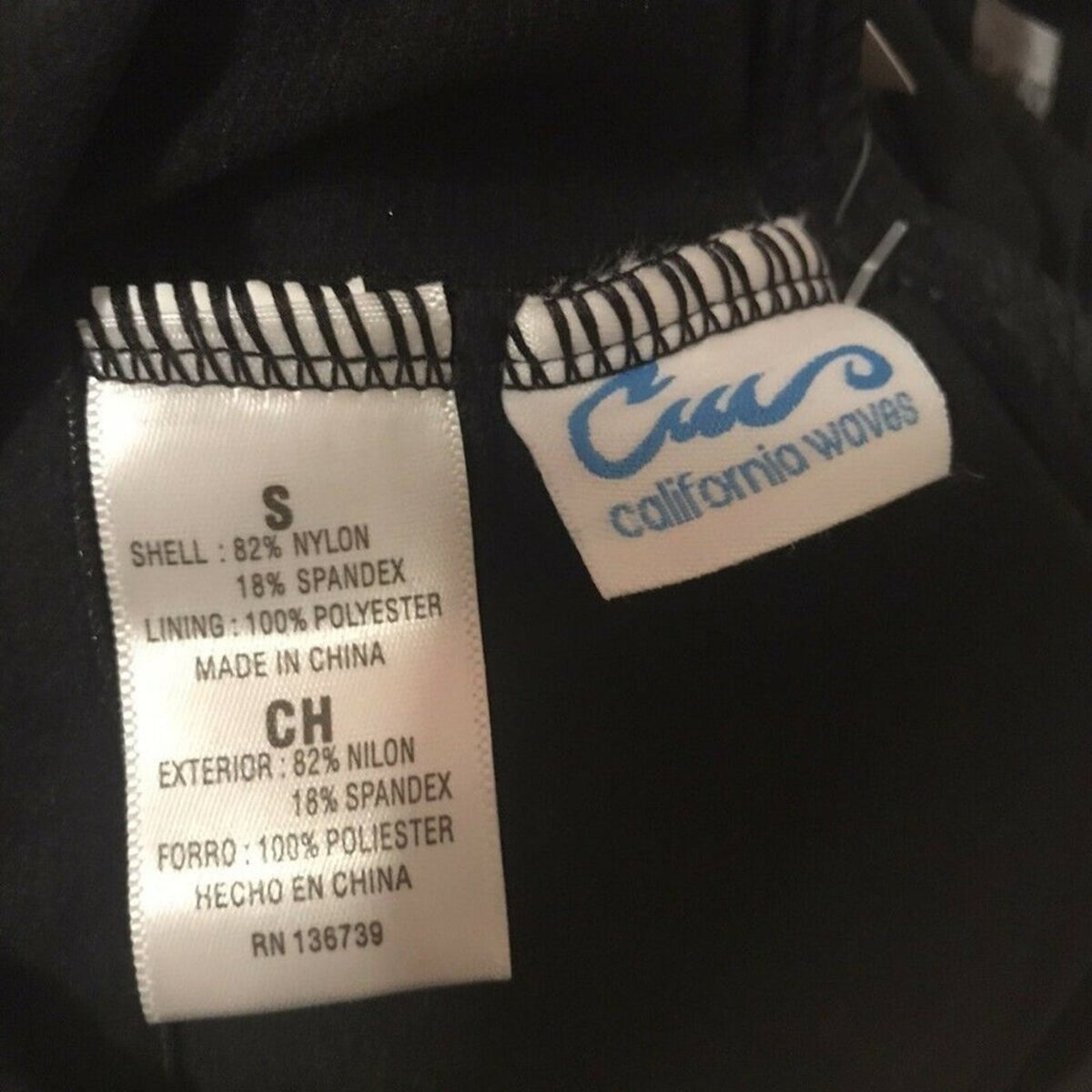 NWT California Waves Junior Ribbed Cross One Piece Size Small