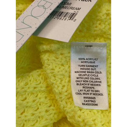 Abound Crop Mock Neck Pullover Sweater Size XXL/2XL in Green Limecream NWT