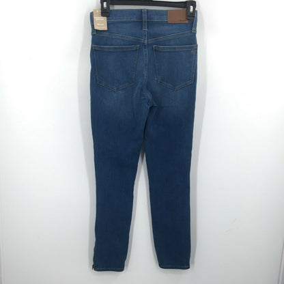 Madewell Roadtripper Jeggings High Rise Stretch Ankle Zip Skinny Jeans Blue 24