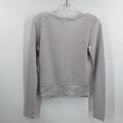 Abound Women's Twisted V-Neck Sweater Long Sleeve Heather Grey Size Medium NWT