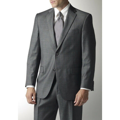 Hart Schaffner Marx 2 Button Windowpane Blazer 100% Worsted Wool Gray 38L