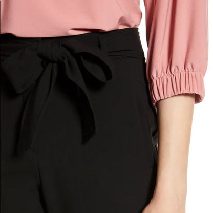 Suvimuga Black Waist Tie Pants Size Extra Large