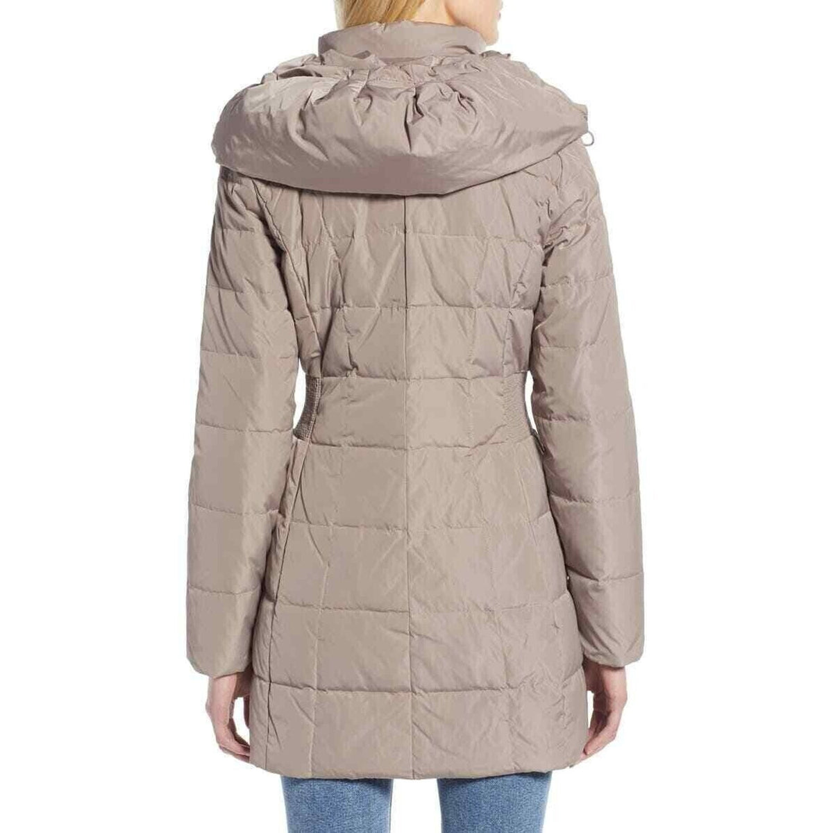 Cole Haan Signature Women's Cashew Hooded Down Feather Jacket Size Small NWT