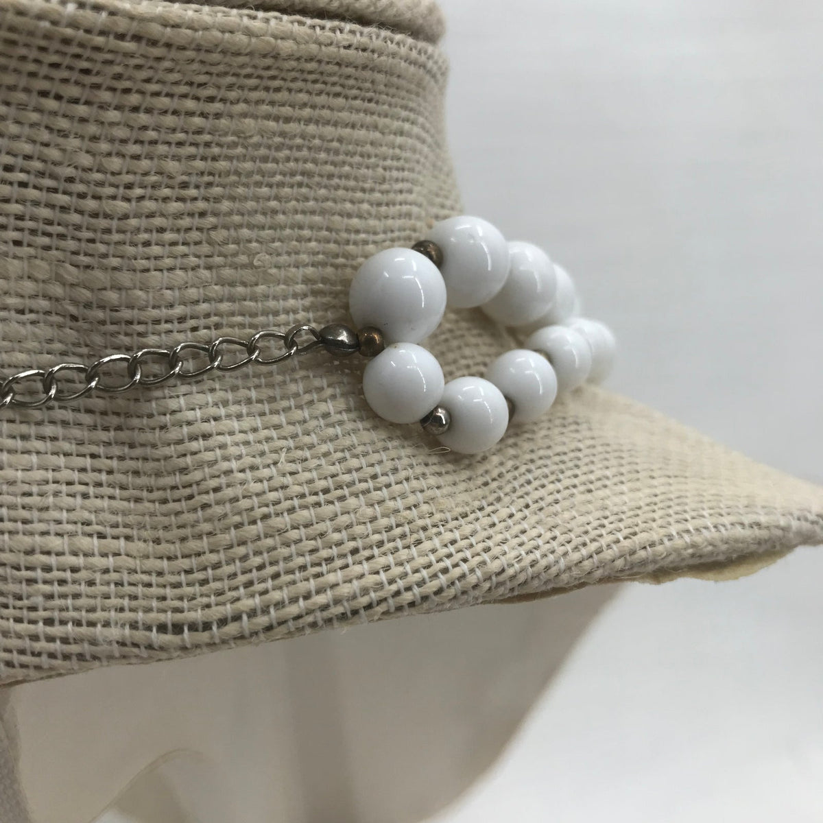 Vintage Double Strand White Beaded Graduated Double Necklace Lobster Clasp