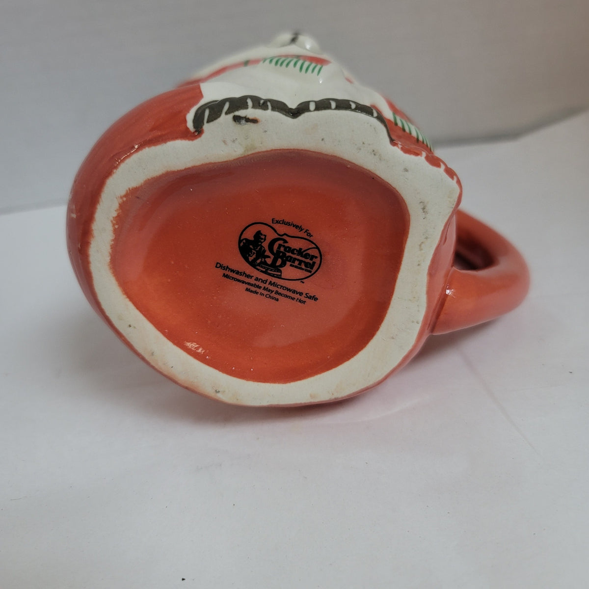 Cracker Barrel Fox mug Winter Scarf Cup Brown White Pencil Holder