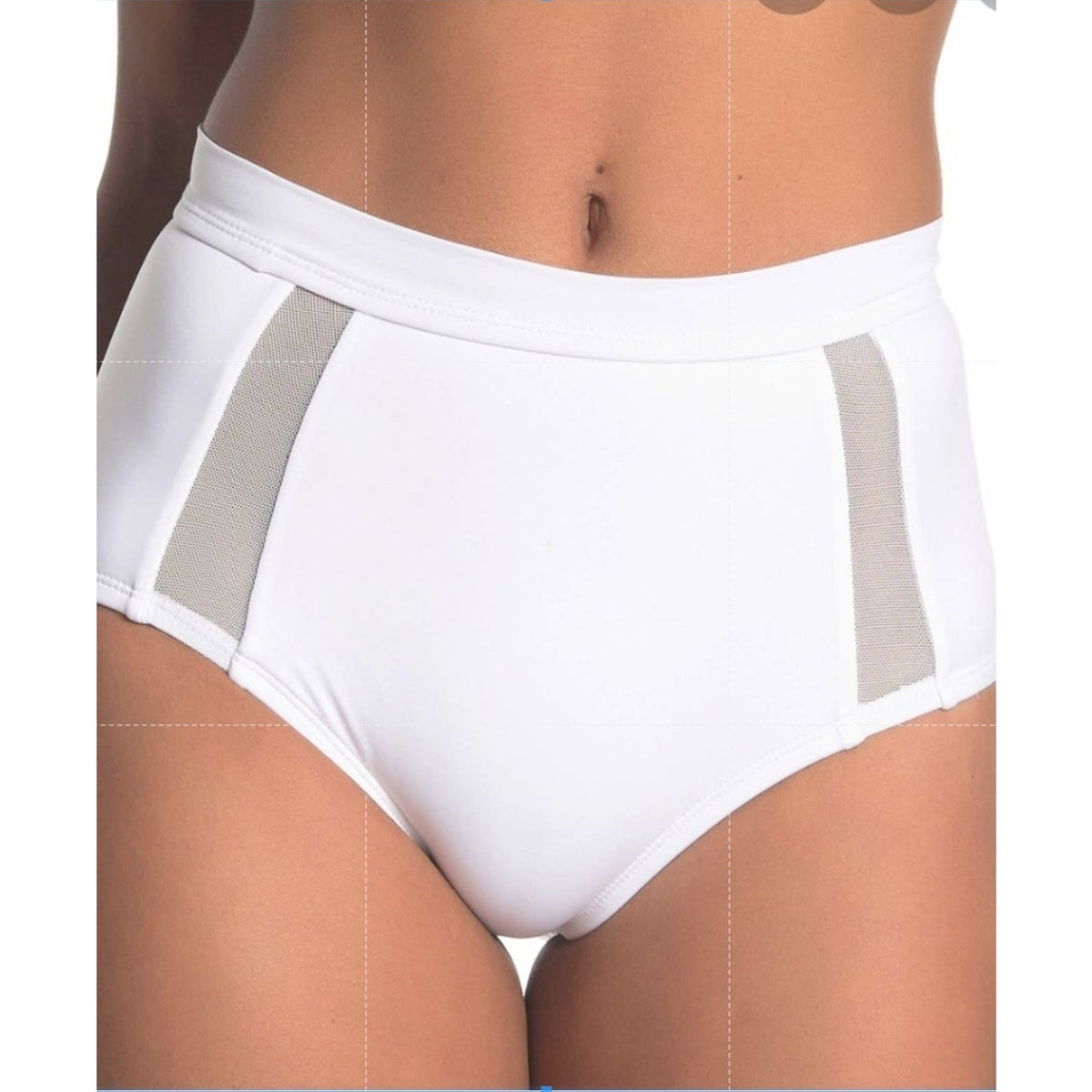 Mossimo Del Mar Camilla Bralette Bikini 2 Pc SwimWear High Waist Small White