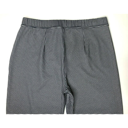 Sanctuary Pull On Flat Front Stretch Crop Pants Plus Sz 3X Black Mini Check NWT
