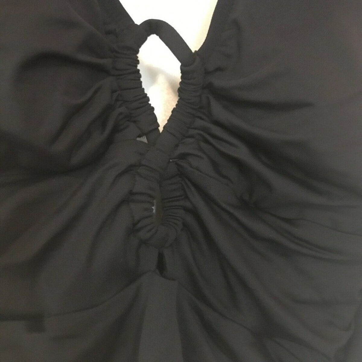 Ralph Lauren NEW Halter Front Keyhole Swimsuit Tankini Solid Black Size 4