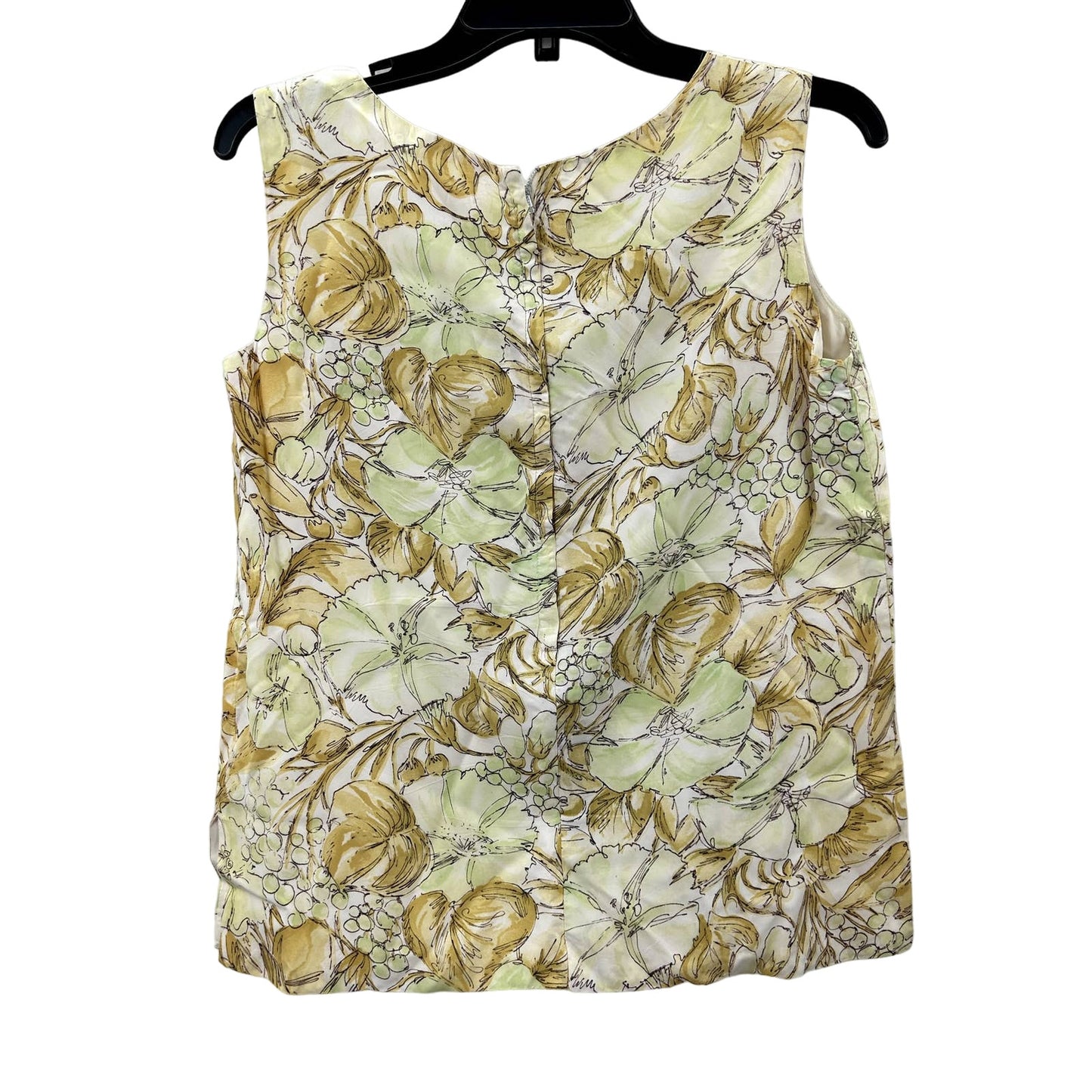 Vintage Summer Floral Lightweight Blouse Round Neck Top