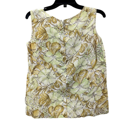 Vintage Summer Floral Lightweight Blouse Round Neck Top