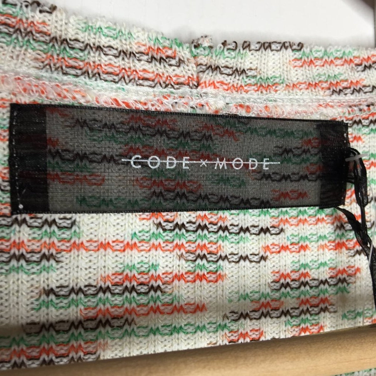 Codexmode Pullover Sweater Long Sleeve V- Neck Space Dye Green Multi Size Large