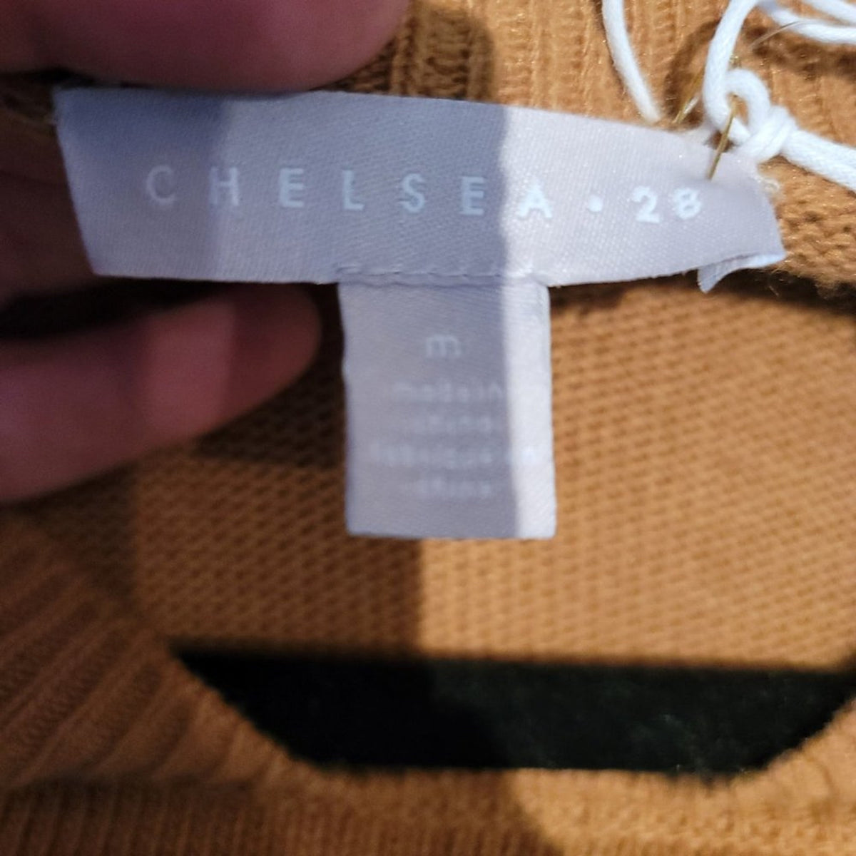 Chelsea 28 High/Low Crew Neck Sweater Long Sleeve Medium Brown Cozy Winter