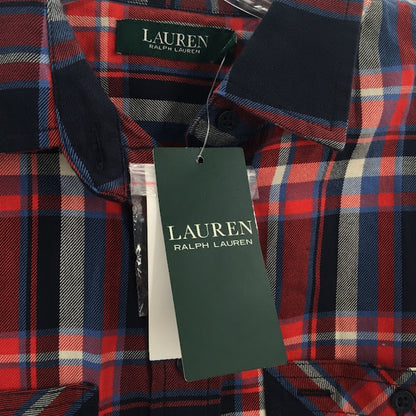 Lauren Ralph Lauren Plaid button up Medium red blue long sleeve cabin farm