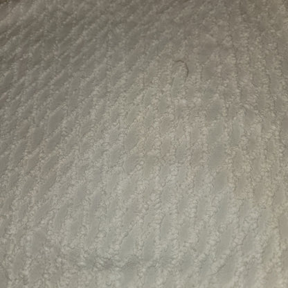 Vintage Cream Crosshatch Full Chenille Bedspread Blanket Farmhouse Cabin