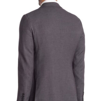 Nordstrom Rack Fit Flat Classic Blazer Size 30 S 2 button front Gray Grey