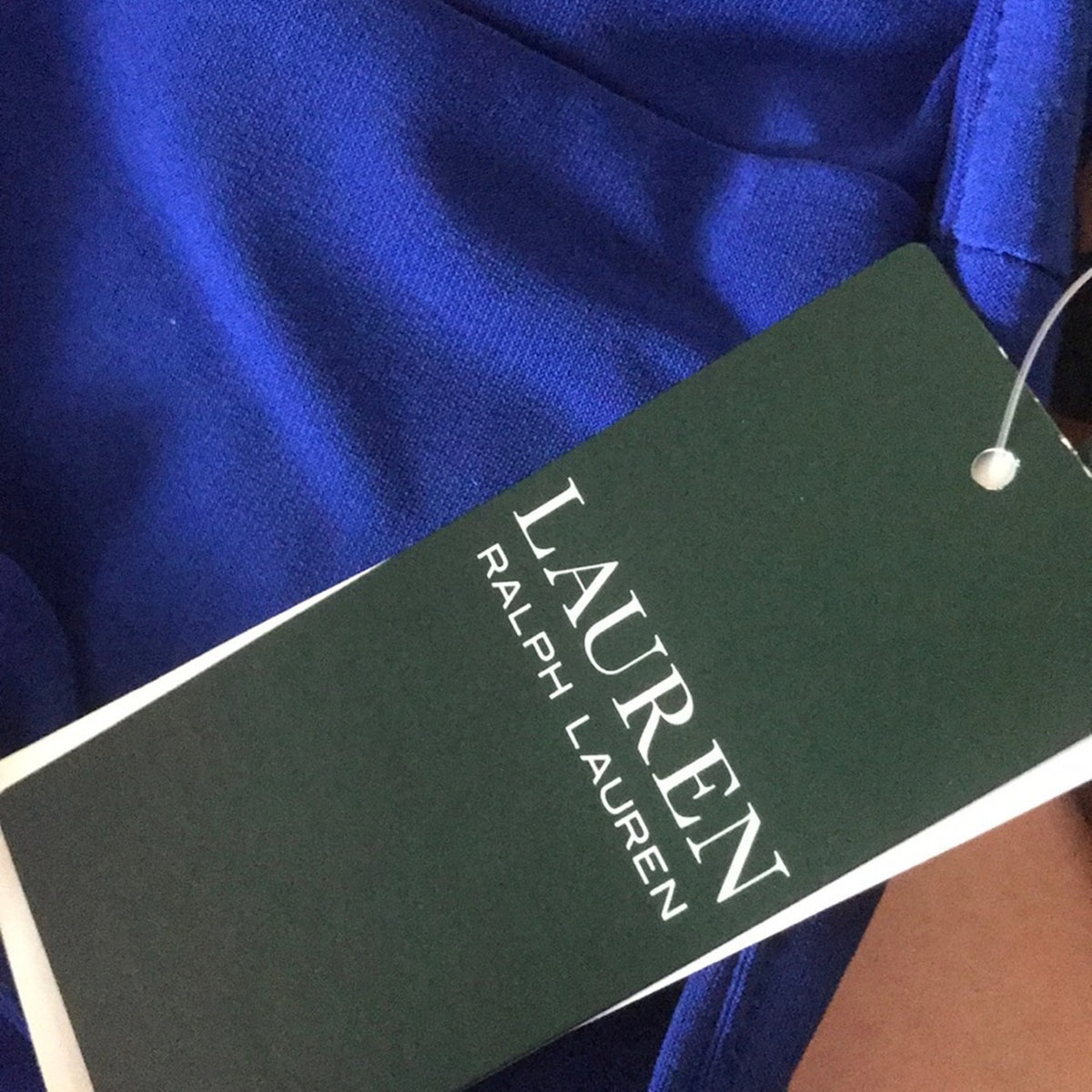 Ralph Lauren Blue Chiffon Removable Cape Jersey Shift Dress Lightweight cocktail