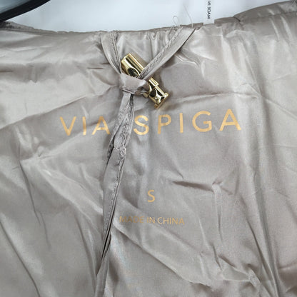 Via Spiga Packable Hooded Down Quilted Puffer Parka Coat Jacket Moonstone Small