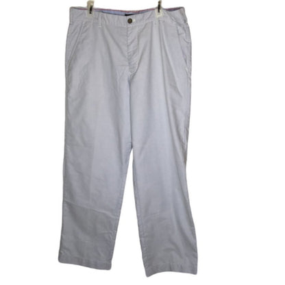 IZOD Performance Stretch Straight Dress Pant Comfort Flat Front Blue Size 36/30