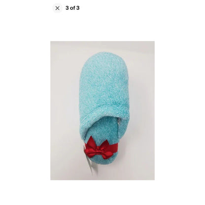 Charter Club Women's Rice Pile Slippers LARGE (8-9) Teal Blue NEW