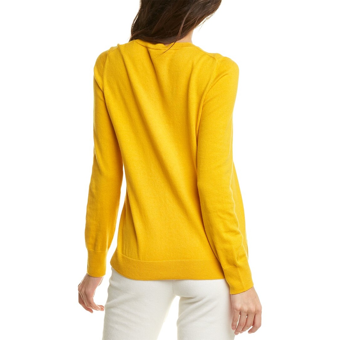 Courte & Rowe Voila Fine Guage Pullover Sweater Lightweight Yellow Size Small