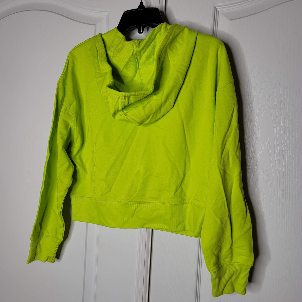 Abound Crop Full Zip Knitted Hoodie Long Sleeve Bright Green EXTRASMALL NWT XL